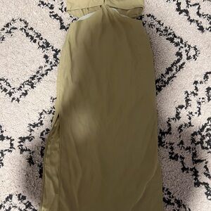 Elegant Olive Green Women's Dress